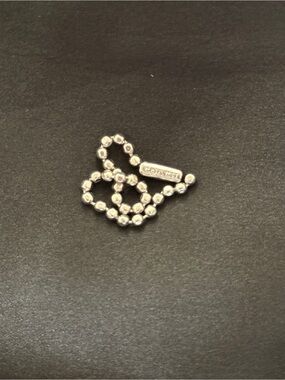 Coach Nickel Branded Modern Ball Chain